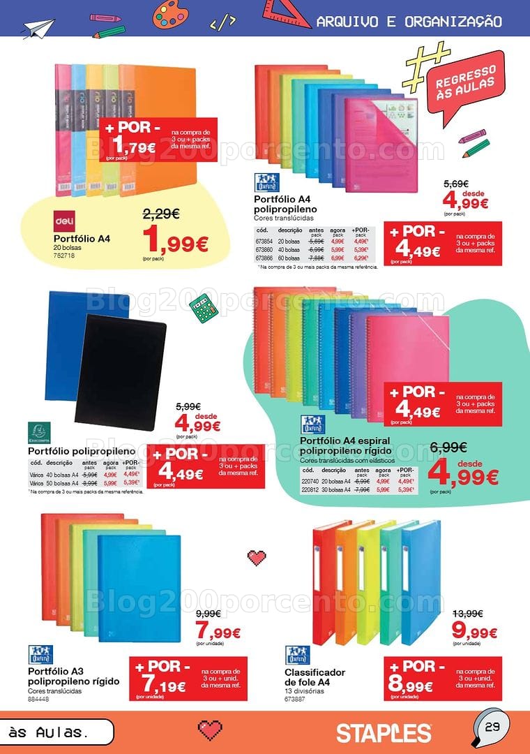 Antevisão Folheto STAPLES Regresso às Aulas Promoções de 17 agosto a 30 setembro
